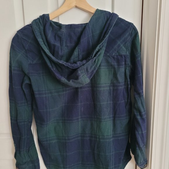 Boyfriend Hooded Button Up Flannel - Picture 2 of 2